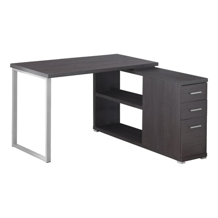 Monarch Specialties Computer Desk, Home Office, Corner, Storage Drawers, L Shape, Work, Laptop, Metal, Grey I 7135